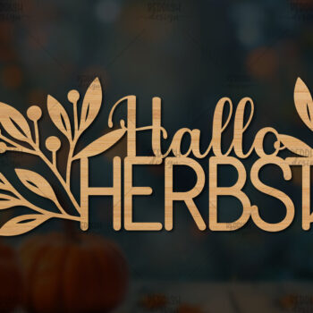 Intra απο ξύλο plywood Χρώμα wenge 3mm-4mm πάχος - Hallo Herbst Autumn Wood Cut Δίασταση 20x20 cm INTRAFABR-18082491 - Image 1