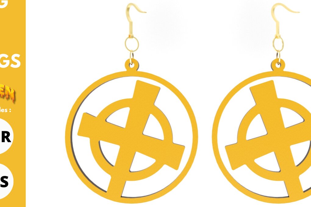 Intra απο ξύλο plywood  Χρώμα wenge 3mm-4mm πάχος - Σκουλαρίκια 3 ειδών Halloween | Κοπή χαρτιού Δίασταση 3x3 cm INTRAFABR-18082537