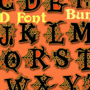 Intra απο ξύλο plywood  Χρώμα wenge 3mm-4mm πάχος - Πακέτο γραμματοσειρών 3D Halloween Δίασταση 40x50 cm INTRAFABR-18082582 - Image 1