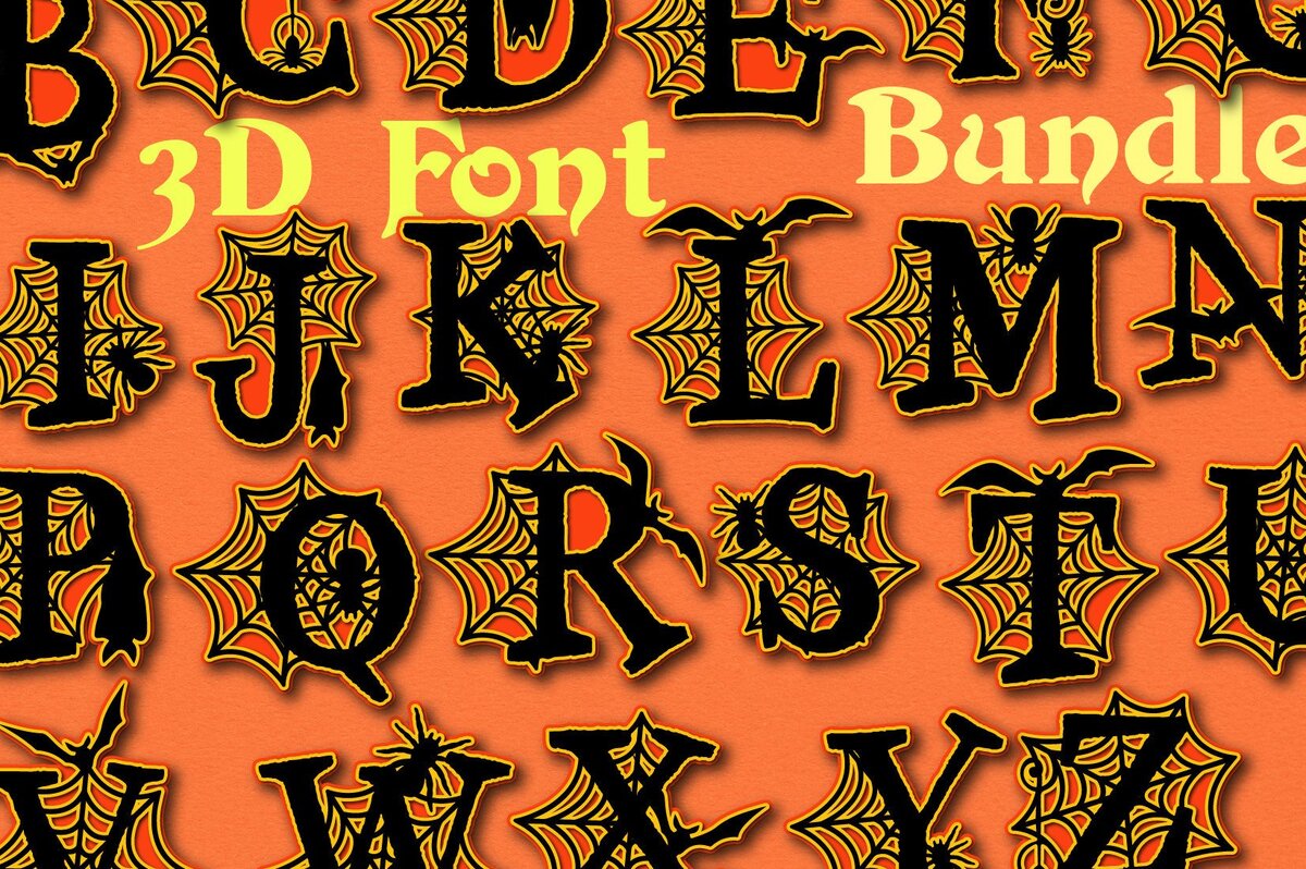 Intra απο ξύλο plywood  Χρώμα wenge 3mm-4mm πάχος - Πακέτο γραμματοσειρών 3D Halloween Δίασταση 40x50 cm INTRAFABR-18082582