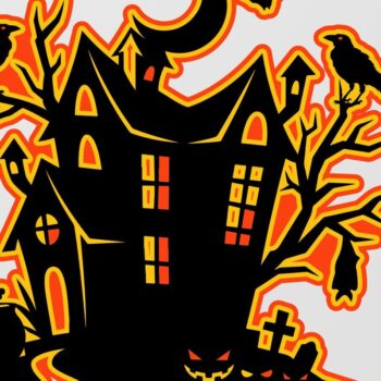 Intra απο ξύλο plywood  Χρώμα wenge 3mm-4mm πάχος - Halloween 3D Haunted House Δίασταση 40x50 cm INTRAFABR-17657505 - Image 1