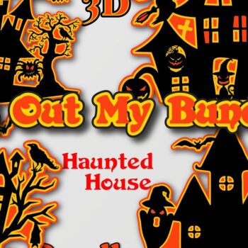 Intra απο ξύλο plywood  Χρώμα wenge 3mm-4mm πάχος - Halloween 3D Haunted House Δίασταση 40x50 cm INTRAFABR-17657505 - Image 3