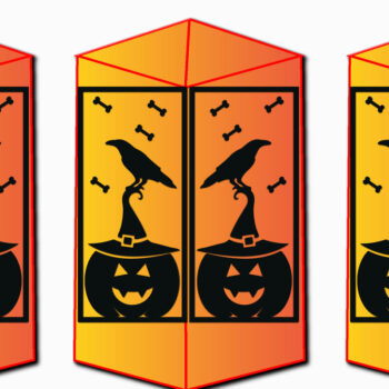 Intra απο ξύλο plywood 3mm-4mm πάχος - Πακέτο 3D Lantern  για Halloween Δίασταση 15x15 cm INTRAFABR-124580251 - Image 4