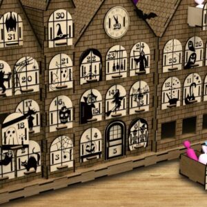 Intra απο ξύλο plywood  Χρώμα wenge 3mm-4mm πάχος - Ημερολόγιο για το Halloween Advent Δίασταση 15x15 cm INTRAFABR-17241904