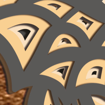 Intra απο ξύλο plywood  Χρώμα wenge 3mm-4mm πάχος - Halloween Bat 3D Layered/Bat Cut Δίασταση 15x15 cm INTRAFABR-20538298 - Image 3