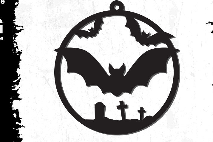 Intra απο ξύλο plywood  Χρώμα wenge 3mm-4mm πάχος - Στολίδι για το Halloween Bat Δίασταση 5x4 cm INTRAFABR-16077877