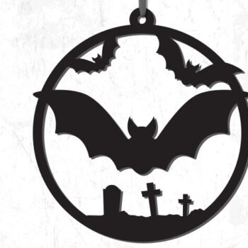 Intra απο ξύλο plywood  Χρώμα wenge 3mm-4mm πάχος - Στολίδι για το Halloween Bat Δίασταση 5x4 cm INTRAFABR-16077877 - Image 3