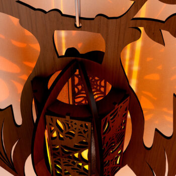 Intra απο ξύλο plywood Χρώμα wenge 3mm-4mm πάχος - Διακοσμητικό Κηροπήγιο Halloween Bat Δίασταση 13x9 cm INTRAFABR-16075806 - Image 3