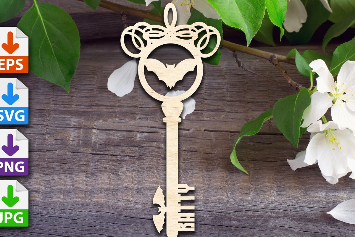 Intra απο ξύλο plywood  Χρώμα wenge 3mm-4mm πάχος - Κλειδί για το Halloween Bat Δίασταση 15x15 cm INTRAFABR-17190406