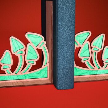 Intra απο ξύλο plywood  Χρώμα wenge 3mm-4mm πάχος - Halloween Bookend Δίασταση 15x15 cm INTRAFABR-16810851 - Image 1