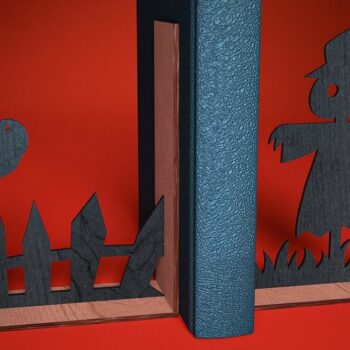 Intra απο ξύλο plywood  Χρώμα wenge 3mm-4mm πάχος - Halloween Bookend Δίασταση 15x15 cm INTRAFABR-16786179 - Image 1