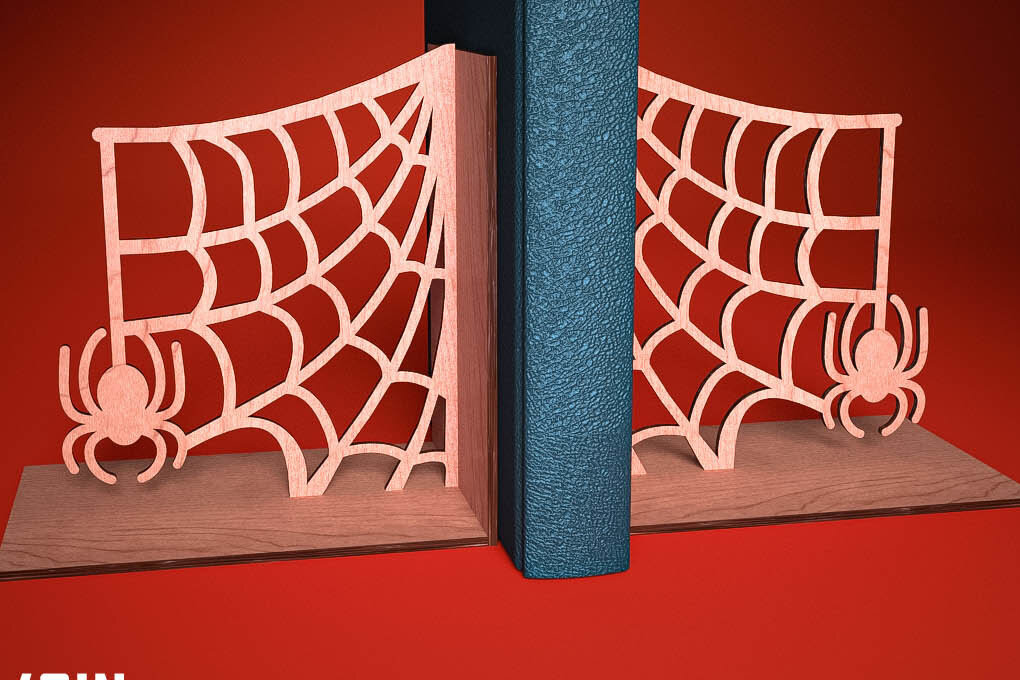 Intra απο ξύλο plywood  Χρώμα wenge 3mm-4mm πάχος - Halloween Bookend | Στοιχειωμένος Δίασταση 15x15 cm INTRAFABR-15949968