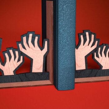 Intra απο ξύλο plywood Χρώμα wenge 3mm-4mm πάχος - Halloween Bookend Δίασταση 15x15 cm INTRAFABR-14690990 - Image 4