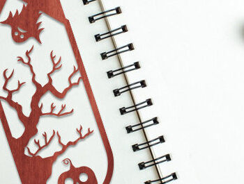 Intra απο ξύλο plywood  Χρώμα wenge 3mm-4mm πάχος - Δέσμη σελιδοδείκτη Halloween Δίασταση 4x4 cm INTRAFABR-14408550 - Image 5