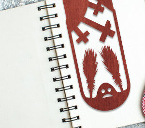 Intra απο ξύλο plywood  Χρώμα wenge 3mm-4mm πάχος - Απόκριες σελιδοδείκτης Design Δίασταση 4x4 cm INTRAFABR-15095637