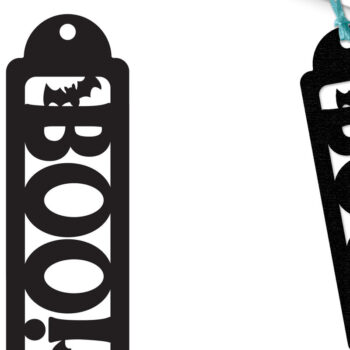 Intra απο ξύλο plywood  Χρώμα wenge 3mm-4mm πάχος - Halloween Bookmark Lasercut Δίασταση 15x15 cm INTRAFABR-15730108 - Image 3