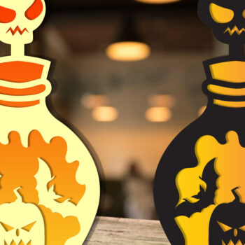 Intra απο ξύλο plywood Χρώμα wenge 3mm-4mm πάχος - Δέσμη Bottle Halloween Δίασταση 15x15 cm INTRAFABR-15097093 - Image 6