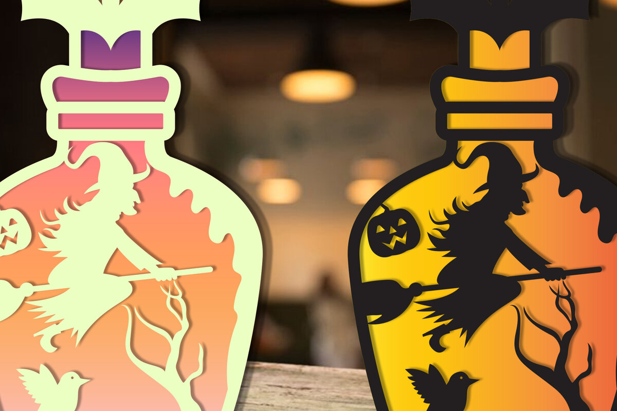 Intra απο ξύλο plywood  Χρώμα wenge 3mm-4mm πάχος - αποκοπής για Halloween Bottle Laser Δίασταση 15x15 cm INTRAFABR-76211804