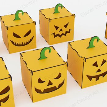 Intra απο ξύλο plywood  Χρώμα wenge 3mm-4mm πάχος - Αρχεία Laser Halloween Box Δίασταση 70x70 cm INTRAFABR-17663583 - Image 3