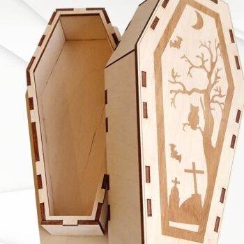 Intra απο ξύλο plywood Χρώμα wenge 3mm-4mm πάχος - Κουτί αποκριών Δίασταση 15x15 cm INTRAFABR-23020272 - Image 4