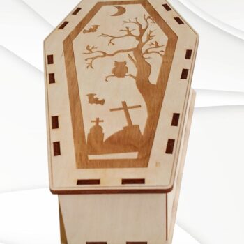 Intra απο ξύλο plywood Χρώμα wenge 3mm-4mm πάχος - Κουτί αποκριών Δίασταση 15x15 cm INTRAFABR-23020272 - Image 5