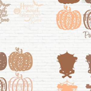 Intra απο ξύλο plywood  Χρώμα wenge 3mm-4mm πάχος - Halloween Bundle 3D Multilayer Δίασταση 15x15 cm INTRAFABR-16032361