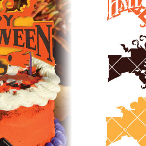 Intra απο ξύλο plywood  Χρώμα wenge 3mm-4mm πάχος - Halloween Cake Topper τρισδιάστατο χαρτί με στρώσεις Δίασταση 714x714 cm INTRAFABR-15990757