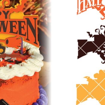 Intra απο ξύλο plywood  Χρώμα wenge 3mm-4mm πάχος - Halloween Cake Topper τρισδιάστατο χαρτί με στρώσεις Δίασταση 714x714 cm INTRAFABR-15990757 - Image 1