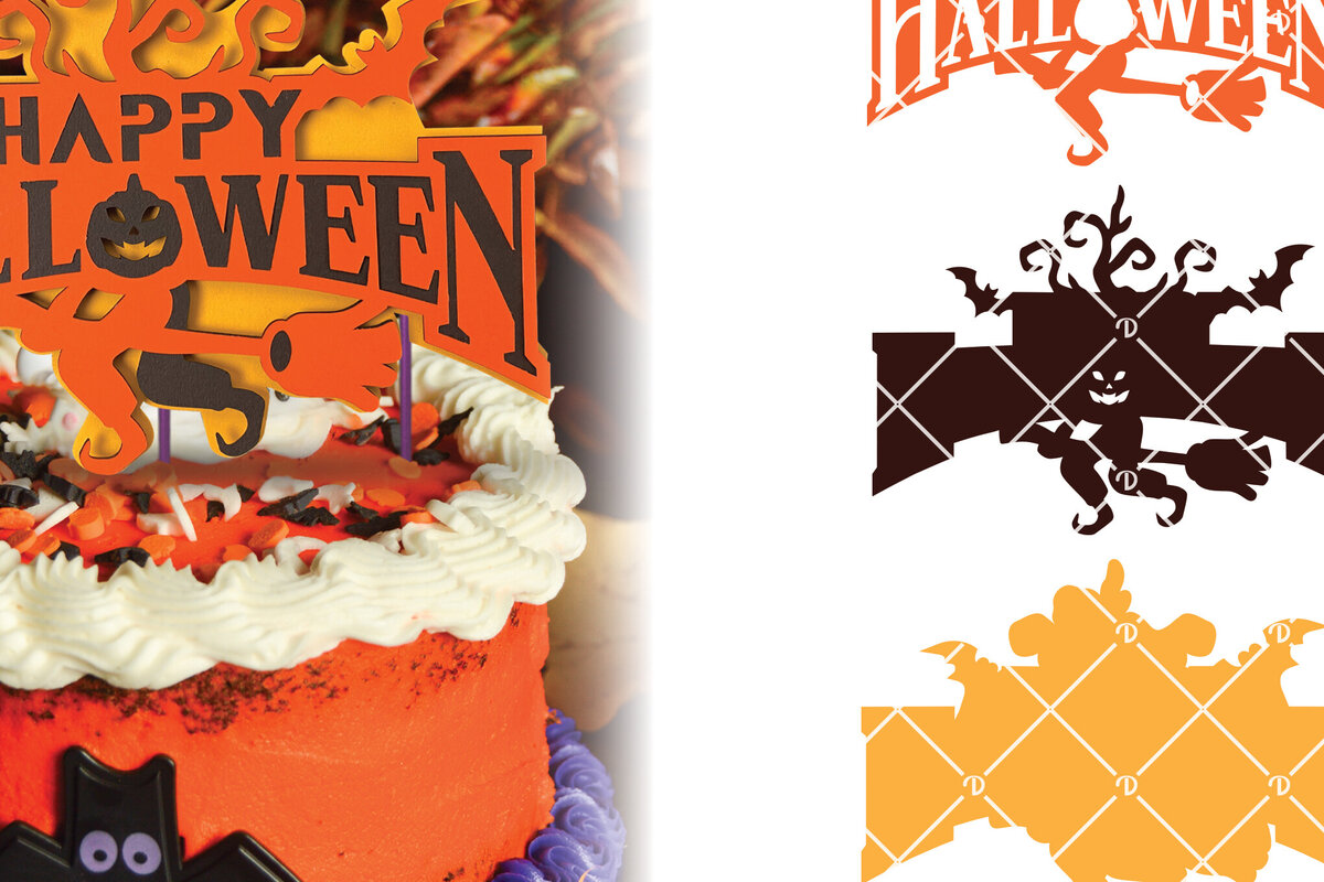 Intra απο ξύλο plywood  Χρώμα wenge 3mm-4mm πάχος - Halloween Cake Topper τρισδιάστατο χαρτί με στρώσεις Δίασταση 714x714 cm INTRAFABR-15990757