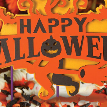 Intra απο ξύλο plywood  Χρώμα wenge 3mm-4mm πάχος - Halloween Cake Topper τρισδιάστατο χαρτί με στρώσεις Δίασταση 714x714 cm INTRAFABR-15990757 - Image 2