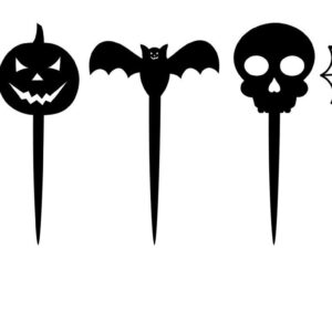 Intra απο ξύλο plywood  Χρώμα wenge 3mm-4mm πάχος - Halloween Cake Topper . Δίασταση 15x15 cm INTRAFABR-16032057