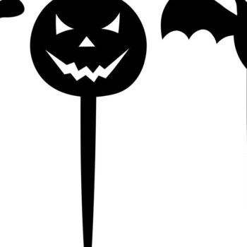 Intra απο ξύλο plywood  Χρώμα wenge 3mm-4mm πάχος - Halloween Cake Topper . Δίασταση 15x15 cm INTRAFABR-16032057 - Image 3