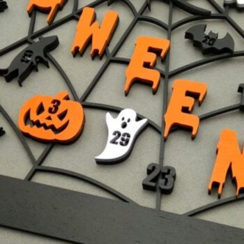 Intra απο ξύλο plywood Χρώμα wenge 3mm-4mm πάχος - αποκοπής Ημερολογίου Halloween Δίασταση 45x45 cm INTRAFABR-14847560 - Image 3