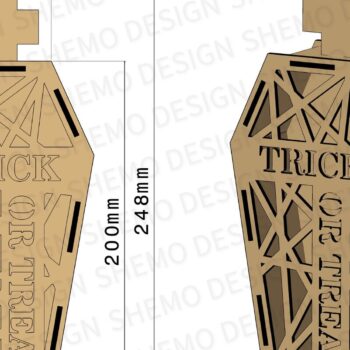 Intra απο ξύλο plywood Χρώμα wenge 3mm-4mm πάχος - Χάλοουιν Κερί Κουτί-σχίσιμο Δίασταση 20x20 cm INTRAFABR-14859927 - Image 4