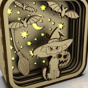 Intra απο ξύλο plywood  Χρώμα wenge 3mm-4mm πάχος - Κηροπήγιο αποκριών Δίασταση 7x4 cm INTRAFABR-14861605