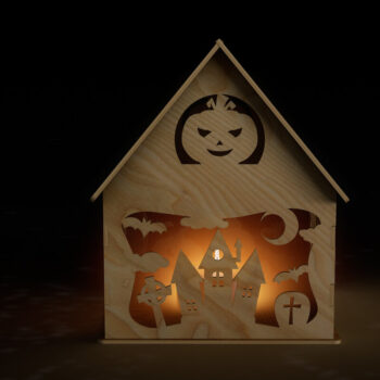 Intra απο ξύλο plywood  Χρώμα wenge 3mm-4mm πάχος - Αρχεία διακόσμησης κεριών HALLOWEEN Δίασταση 7x8 cm INTRAFABR-15082969 - Image 5