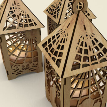 Intra απο ξύλο plywood Χρώμα wenge 3mm-4mm πάχος - Σετ κηροπήγια αποκριών Δίασταση 4x4 cm INTRAFABR-14931547 - Image 5