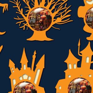 Intra απο ξύλο plywood  Χρώμα wenge 3mm-4mm πάχος - Πακέτο Halloween Candy Dome Δίασταση 15x15 cm INTRAFABR-15259814