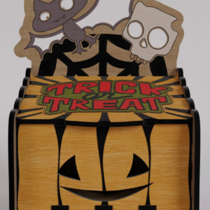 Intra απο ξύλο plywood  Χρώμα wenge 3mm-4mm πάχος - Χαριτωμένο κομμένο αποκριάτικων καραμελών Δίασταση 120x150 cm INTRAFABR-15270522