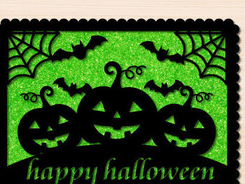 Intra απο ξύλο plywood  Χρώμα wenge 3mm-4mm πάχος - Αποκριάτικη κάρτα κοπής με λέιζερ Δίασταση 15x15 cm INTRAFABR-15270761 - Image 2