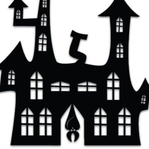 Intra απο ξύλο plywood  Χρώμα wenge 3mm-4mm πάχος - Halloween Castle | κοπής με λέιζερ Δίασταση 15x15 cm INTRAFABR-15990649