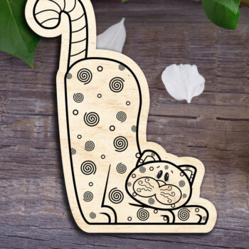 Intra απο ξύλο plywood Χρώμα wenge 3mm-4mm πάχος - Γάτα αποκριών Δίασταση 20x20 cm INTRAFABR-21707311 - Image 1