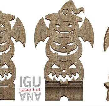 Intra απο ξύλο plywood  Χρώμα wenge 3mm-4mm πάχος - Αποκριάτικη βάση κινητού τηλεφώνου Δίασταση 15x15 cm INTRAFABR-16915098 - Image 2