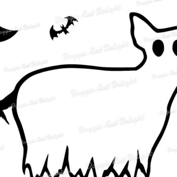 Intra απο ξύλο plywood  Χρώμα wenge 3mm-4mm πάχος - Halloween Chihuahua Ghost Dog Png Δίασταση 15x15 cm INTRAFABR-16912143 - Image 2