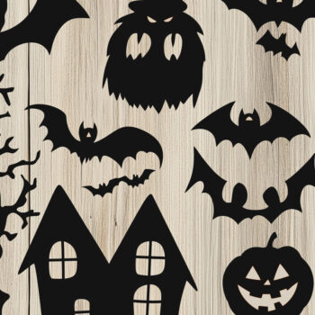 Intra απο ξύλο plywood  Χρώμα wenge 3mm-4mm πάχος - Αποκοπή υ Clipart Halloween Δίασταση 15x15 cm INTRAFABR-16912798 - Image 1
