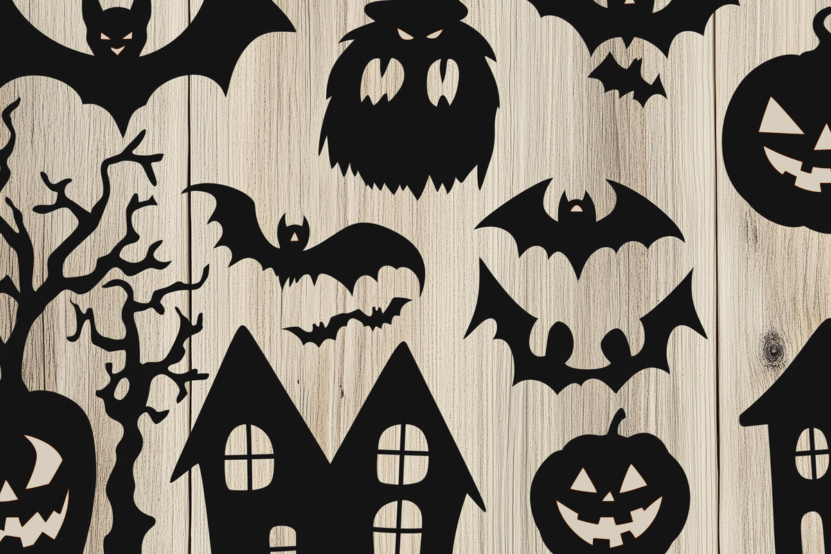 Intra απο ξύλο plywood  Χρώμα wenge 3mm-4mm πάχος - Αποκοπή υ Clipart Halloween Δίασταση 15x15 cm INTRAFABR-16914315