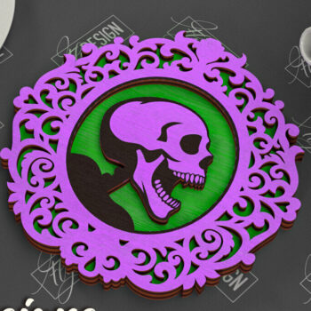 Intra απο ξύλο plywood Χρώμα wenge 3mm-4mm πάχος - Σουβέρ αποκριών | Κύπελλο σουβέρ πρότυπο Δίασταση 15x15 cm INTRAFABR-16787983 - Image 1