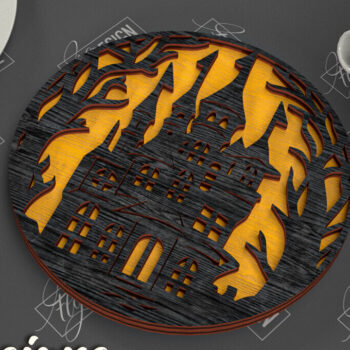 Intra απο ξύλο plywood Χρώμα wenge 3mm-4mm πάχος - Σουβέρ αποκριών | Κύπελλο σουβέρ πρότυπο Δίασταση 15x15 cm INTRAFABR-115805801 - Image 1