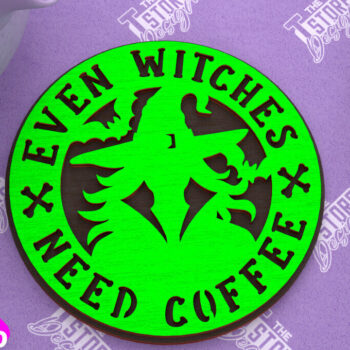 Intra απο ξύλο plywood  Χρώμα wenge 3mm-4mm πάχος - Σουβέρ αποκριών | Halloween Party |CNC Δίασταση 15x15 cm INTRAFABR-23022787 - Image 1