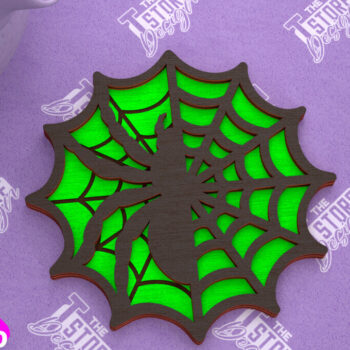 Intra απο ξύλο plywood Χρώμα wenge 3mm-4mm πάχος - Σουβέρ αποκριών | Halloween Party |CNC Δίασταση 15x15 cm INTRAFABR-23777564 - Image 1